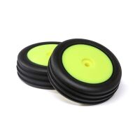 Losi - Wide Body Rib Front Mounted Tires Yellow (2): Mini...