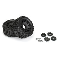Pro-Line Racing - 1/6 Trencher F/R 5.7â€ Tires Mounted 24mm Black Raid 8x48 Hex (2) (PRO1024010)