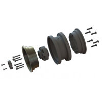 Pro-Line Racing - 1/6 Black Rhino Armory Alum 2.9 Dual Offset SCX6 Wheels (2) Gunmetal (PRO282600)