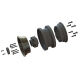 Pro-Line Racing - 1/6 Black Rhino Armory Alum 2.9 Dual Offset SCX6 Wheels (2) Gunmetal (PRO282600)