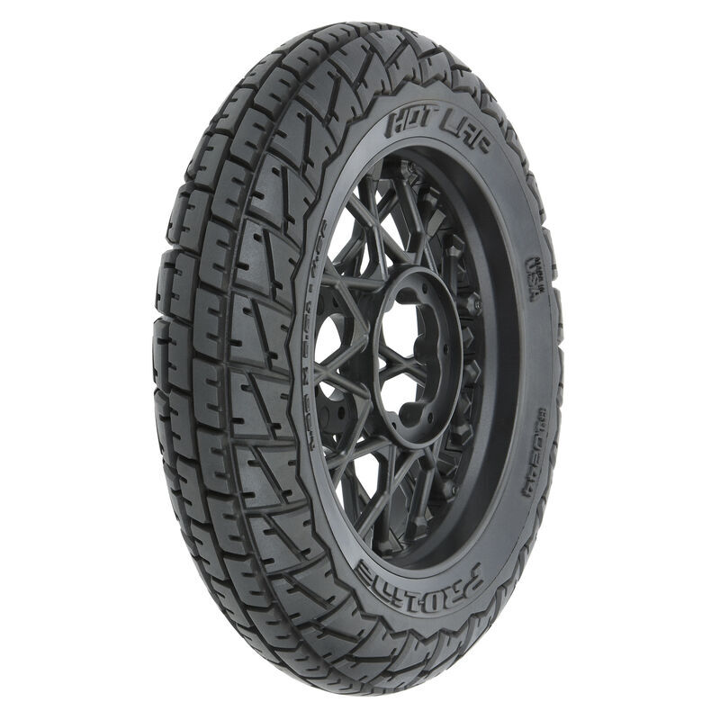 Pro-Line Racing - 1/4 Hot Lap MX S3 Front Tire MTD Black Supermoto Wheel: Promoto-MX (PRO1024410)
