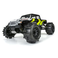 Pro-Line Racing - 1/10 Sand Paw HP BELTED F/R 2.8 MT Tires MTD 12/14mm Black Raid (2) (PRO1024910)