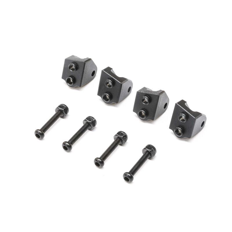 Losi - Aluminum Lower 4-link Mount Set Black: Mini LMT (4) (LOS314006)