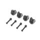 Losi - Aluminum Lower 4-link Mount Set Black: Mini LMT (4) (LOS314006)