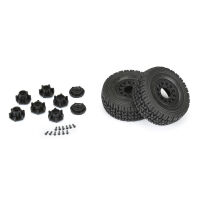 Pro-Line Racing - 1/10 Mirage TT F/R 2.2/3.0 12mm & 14mm Black Raid Wheels (2) (PRO1024811)
