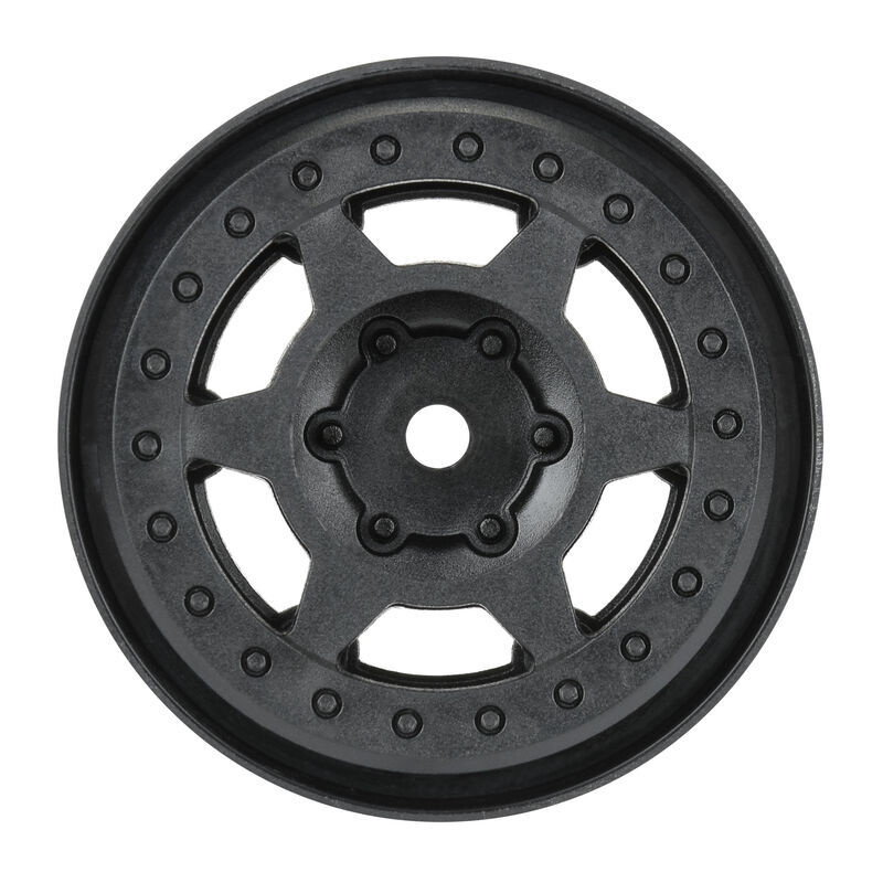 Pro-Line Racing - 1/10 Holcomb F/R 1.55 12mm Crawler Bead-Loc Wheels (2) Black (PRO284200)