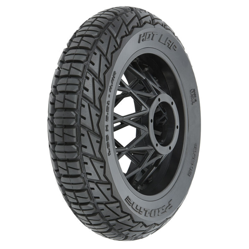 Pro-Line Racing - 1/4 Hot Lap MX S3 Rear Tire MTD Black Supermoto Wheel: Promoto-MX (PRO1024310)