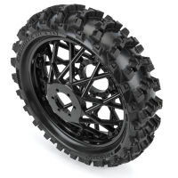 Pro-Line Racing - 1/4 Dunlop Geomax MX14 V2 Bead CR4 Rear Tire MTD Black Bullyspoke: MX (PRO1024710)