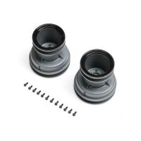 Losi - MT Wheel Black Beadlock Light Grey (2): Mini LMT...