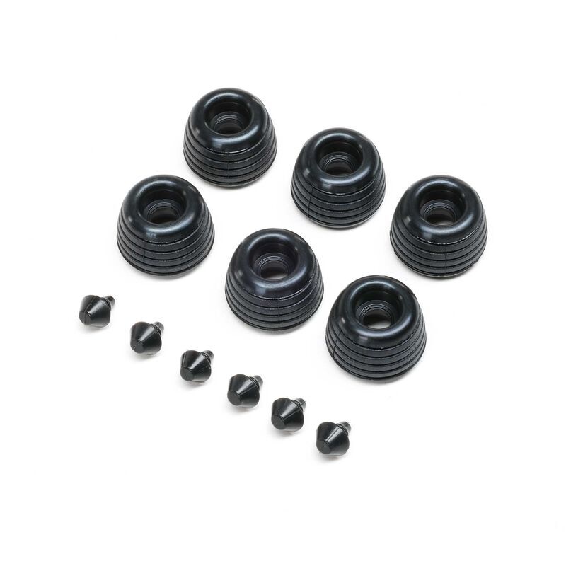 Losi - Rubber Lean Bar Wheels & Stops (6): Promoto-SM (LOS-2288)