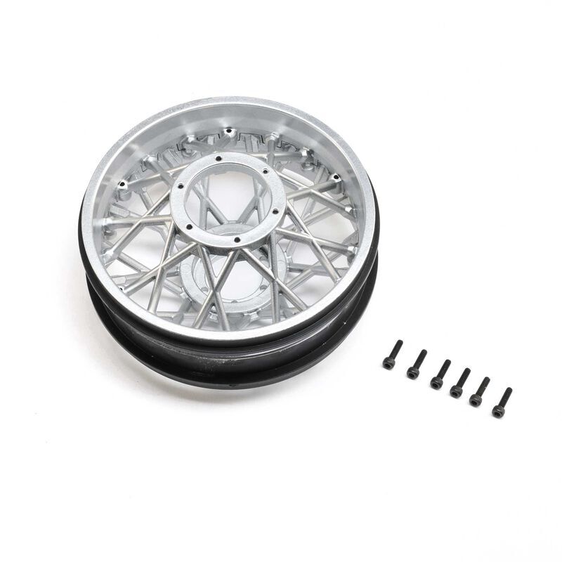 Losi - Rear Wheel Set Satin Chrome: PM-SM (LOS-2305)