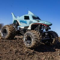 Losi - 1/18 Mini LMT Megalodon 2S 4X4 RTR Brushed Monster Truck (Battery & Charger Included) Blue (LOS01026T3)