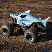Losi - 1/18 Mini LMT Megalodon 2S 4X4 RTR Brushed Monster Truck (Battery & Charger Included) Blue (LOS01026T3)