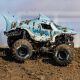 Losi - 1/18 Mini LMT Megalodon 2S 4X4 RTR Brushed Monster Truck (Battery & Charger Included) Blue (LOS01026T3)