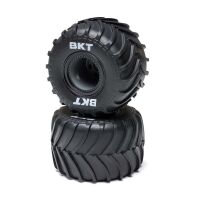 Losi - MT Tires Black Beadlock Premounted (2): Mini LMT...