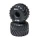 Losi - MT Tires Black Beadlock Premounted (2): Mini LMT (LOS-2060)