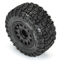 Pro-Line Racing - 1/10 Aztek M2 F/R 2.2/3.0 SC MTD 12mm & 14mm Black Raid Wheels (2) (PRO1026210)