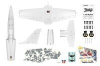 L-39 Aero Skyfox semiscale Trainer Jet weiss - 1088mm