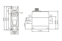 SRT - MIN6 HiVOLT CORELESS Digital servo for 1/12 Pancar (9kg-0.062s/60°) (SRT-MIN6)