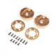 Axial - Portal Cover and Weights Brass (122.4g34.6g ea) AF16P: AXP8 (AXI-2201)