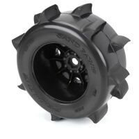 Pro-Line Racing - 1/8 Sand Paw HP BELTED F/R 3.8 MT Tires Mounted 17mm Black Raid (2) (PRO1026810)