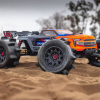 Pro-Line Racing - 1/8 Sand Paw HP BELTED F/R 3.8 MT Tires Mounted 17mm Black Raid (2) (PRO1026810)
