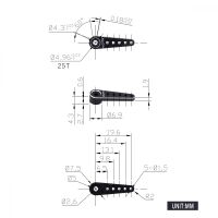 Aluminium Servo arm HPS06