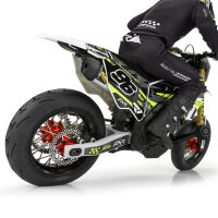 Pro-Line Racing - 1/4 Pro-Spec Aluminum V2 Bead Rear Wheel Black/Red (1): Promoto-SM (PRO284800T2)