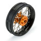 Pro-Line Racing - 1/4 Pro-Spec Aluminum V2 Bead Front Wheel Black/Gold (1): Promoto-SM (PRO284700T3)