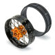 Pro-Line Racing - 1/4 Pro-Spec Aluminum V2 Bead Front Wheel Black/Gold (1): Promoto-SM (PRO284700T3)