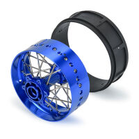 Pro-Line Racing - 1/4 Pro-Spec Aluminum V2 Bead Rear Wheel Blue/Blue (1): Promoto-SM (PRO284800T1)