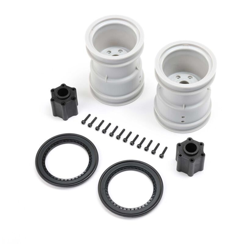 Losi - 2.6 Wheel with Beadlock Ring Black (2): LMT 2.0 (LOS-1816)