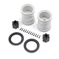 Losi - 2.6 Wheel with Beadlock Ring Black (2): LMT 2.0...