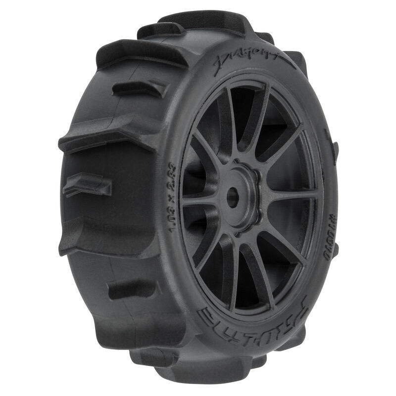 Pro-Line Racing - 1/14 Dumont F/R Tires MTD 12mm Black Mach-10 (4): Typhon GROM (PRO1031010)