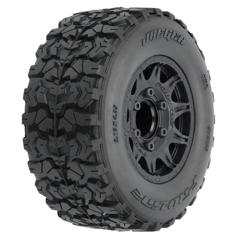 Pro-Line Racing - 1/10 Jaeger HP BELTED F/R 2.8 MT Tires MTD 12mm/14mm Black Raid (2) (PRO1029910)