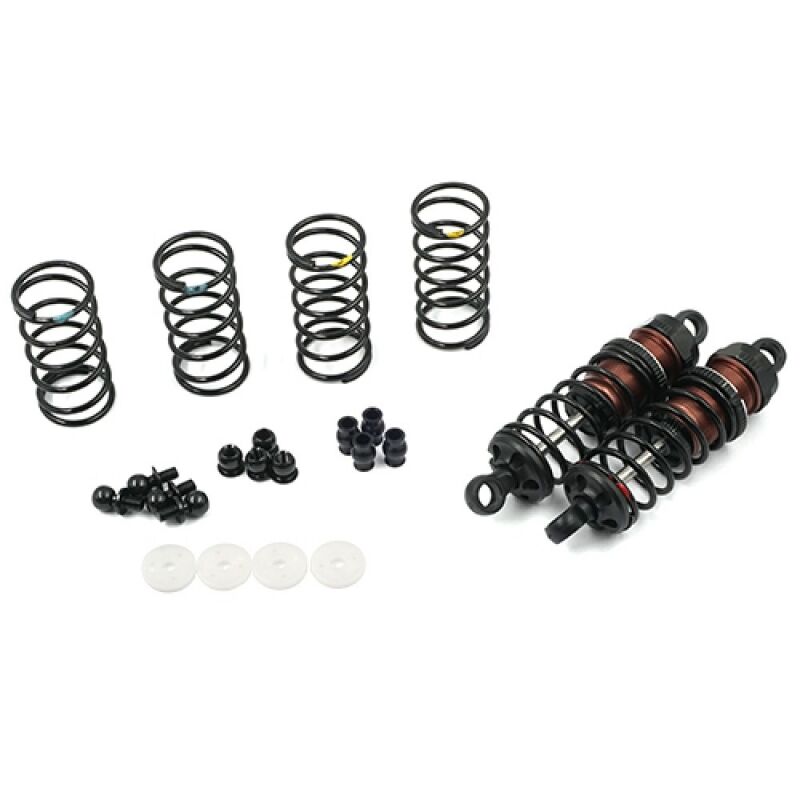 Yeah Racing - Aluminum Big Bore Go 65mm Damper Set 2pcs for 1/10 RC Offroad Buggy Black (YR-BBG-0065BK)