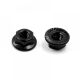 Yeah Racing - 4mm Aluminium Serrated Lock Nut 10pcs (BK) (YR-LN-M4S-BK)