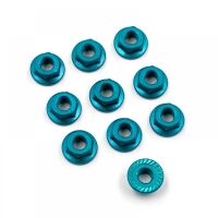 Yeah Racing - 4mm Aluminium Serrated Lock Nut 10pcs (LB)...