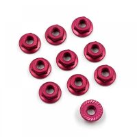 Yeah Racing - 4mm Aluminium Serrated Lock Nut 10pcs (RD)...