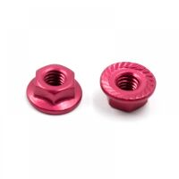 Yeah Racing - 4mm Aluminium Serrated Lock Nut 10pcs (RD)...