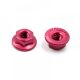 Yeah Racing - 4mm Aluminium Serrated Lock Nut 10pcs (RD) (YR-LN-M4S-RD)