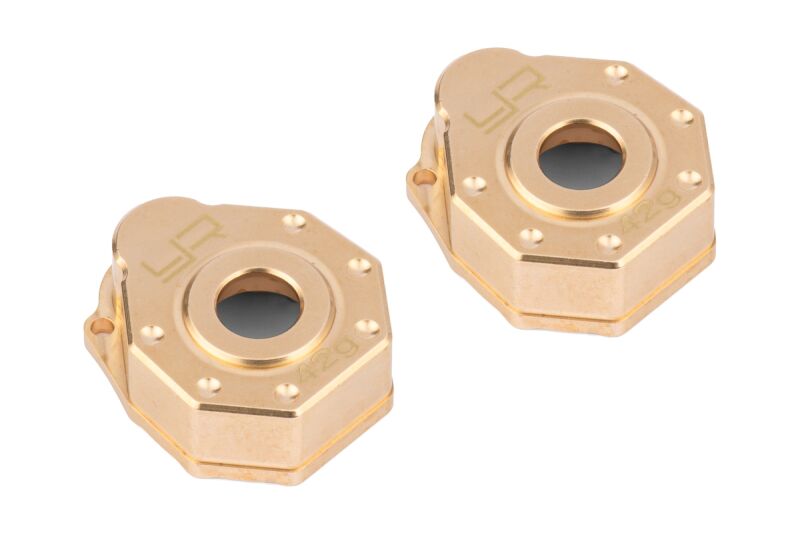 Yeah Racing - Brass Front Rear Portal Cover 42g 2 pcs Fits TRX-4 TRX4-6 (YR-TRX4-019)