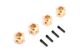 Yeah Racing - 12mm Brass Hex Adaptor 8mm Offset 4pcs Fits TRX-4 TRX4-6 (YR-TRX4-037)