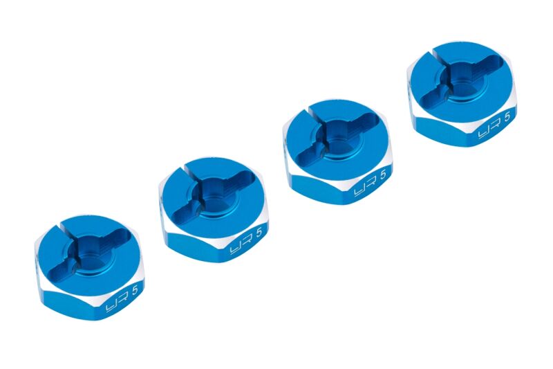 Yeah Racing - Aluminum Hex Adaptor Set 12x5mm For 1/10 RC Touring Drift Crawler Blue (YR-WA-031BU)