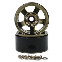 Yeah Racing - 1.9 Aluminum CNC 5 Spoke Beadlock Rim 2pcs Gold Titanium (YR-WL-0142GM)
