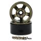 Yeah Racing - 1.9 Aluminum CNC 5 Spoke Beadlock Rim 2pcs Gold Titanium (YR-WL-0142GM)