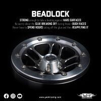 Yeah Racing - 1.9 Aluminum CNC 5 Spoke Beadlock Wheel 2pcs Silver (YR-WL-0142SV)
