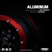 Yeah Racing - 1.9 Aluminum CNC 5 Spoke Beadlock Wheel 2pcs Silver (YR-WL-0142SV)