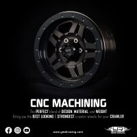 Yeah Racing - 1.9 Aluminum CNC 5 Spoke Beadlock Wheel 2pcs Silver (YR-WL-0142SV)