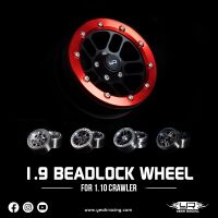 Yeah Racing - 1.9 Aluminum CNC 5 Spoke Beadlock Wheel 2pcs Silver (YR-WL-0142SV)